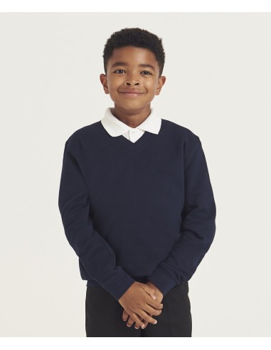 A-AC03J-Sweat-shirt à col en V pour enfants Academy